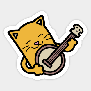 Banjo Cat Sticker